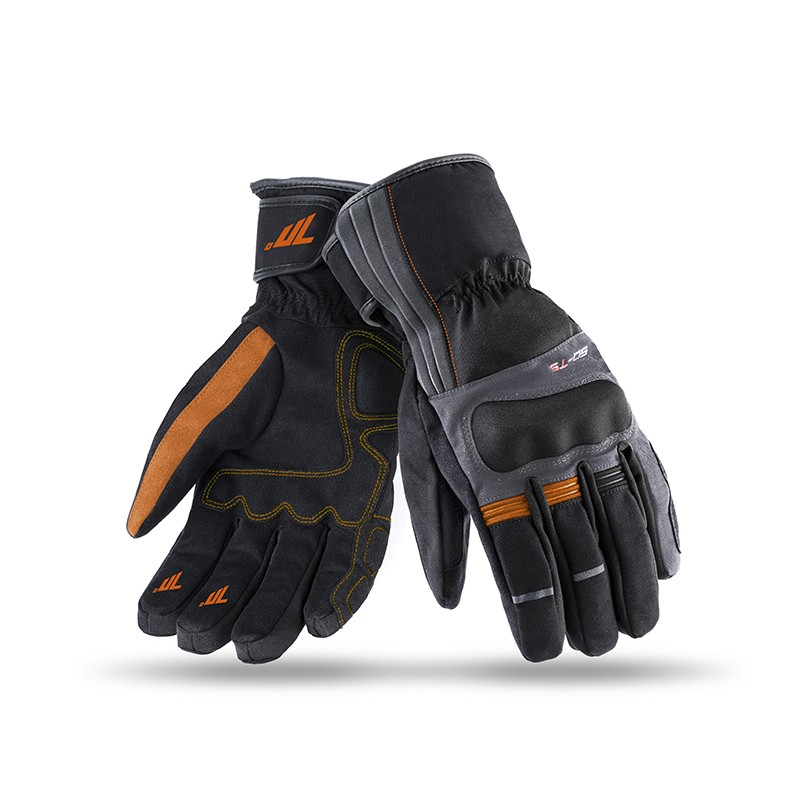 GUANTES DE MOTO INVIERNO DE HOMBRE SEVENTY DEGREES SD-C49 NEGRO/AMARILLO  FLUOR