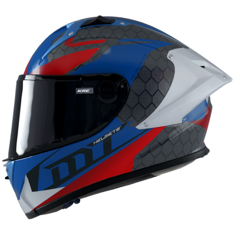 Casco Mt Helmets KRE+ Carbon Kraker B7 Azul Perla Brillo